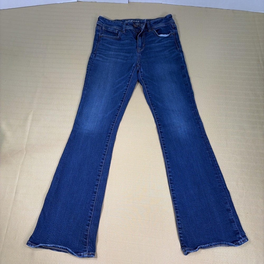 American Eagle Kick Boot Stretch Women's Size 6 Dark Wash Jeans Rodeo Western